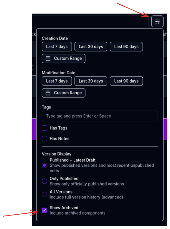 Restoring Restore Filters