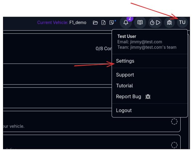 User Settings Toggle